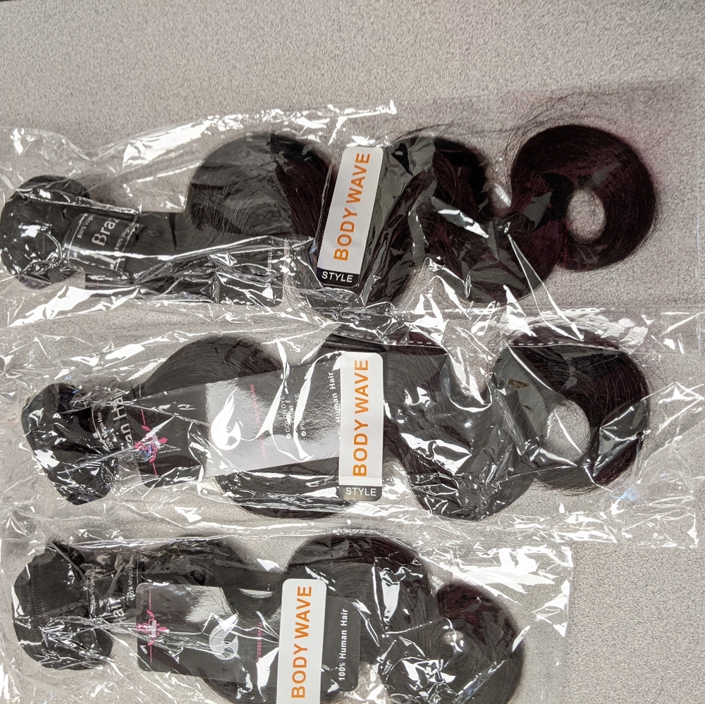 3 Bundles Brazilian body wave human hair